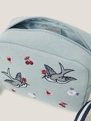 Monsoon Blue Embroidered Denim Cross-Body Bag - Image 3 of 3