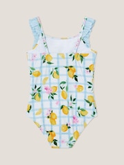 Monsoon Blue Baby Lemon Tile Print Swimsuit - Image 2 of 3