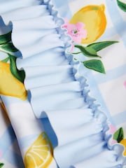 Monsoon Blue Baby Lemon Tile Print Swimsuit - Image 3 of 3