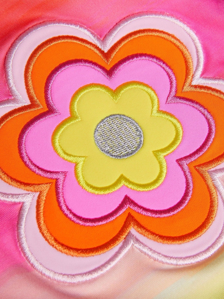 Monsoon Pink Flower Ombré UPF 50+ Rash Vest and Swim Shorts Set - Image 3 of 3