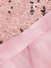 Monsoon Pink Sequin Waterfall Tulle Dress - Image 3 of 3