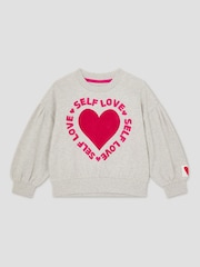 Monsoon Grey Self Love Graphic Sweatshirt - Image 1 of 3