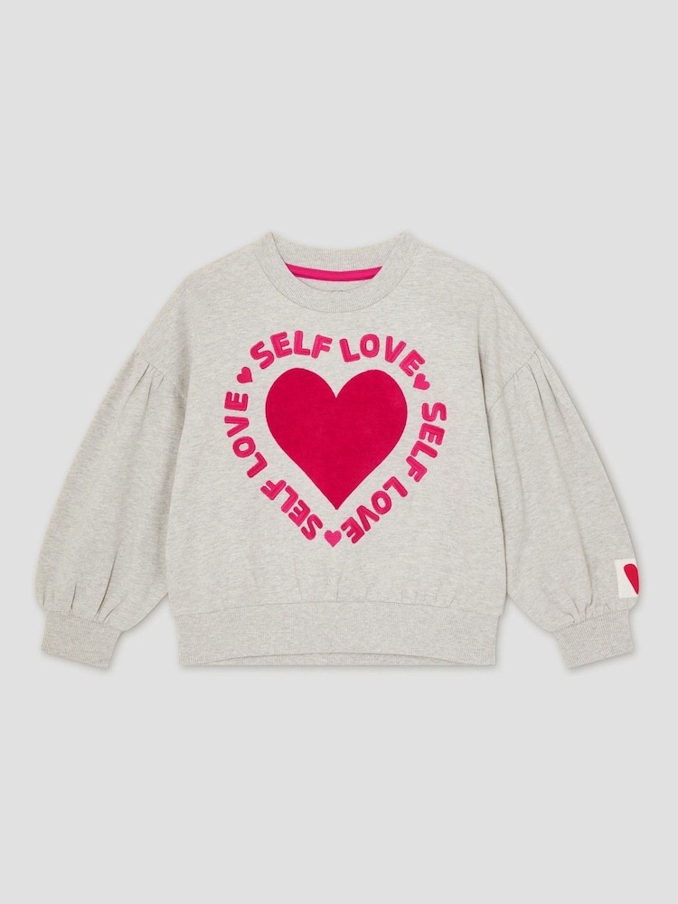 Monsoon Grey Self Love Graphic Sweatshirt - Image 1 of 3