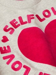 Monsoon Grey Self Love Graphic Sweatshirt - Image 3 of 3