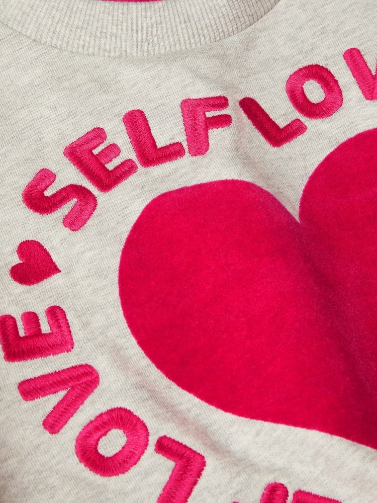 Monsoon Grey Self Love Graphic Sweatshirt - Image 3 of 3