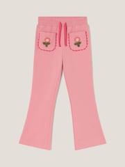 Monsoon Crochet Flower Print Flare 100% Cotton Joggers - Изображение 1 из 3