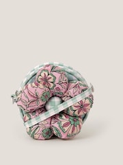 Monsoon Blue Flower Puff Round Gingham Bag - Image 1 of 4