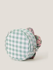 Monsoon Blue Flower Puff Round Gingham Bag - Image 2 of 4