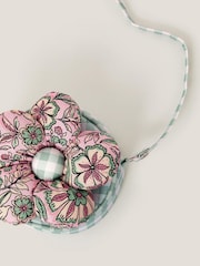 Monsoon Blue Flower Puff Round Gingham Bag - Image 3 of 4