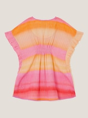 Monsoon Orange Glitter Ombré 100% Cotton Kaftan - Image 2 of 3