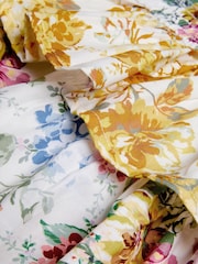 Monsoon Yellow Baby Floral Print Puff Sleeve Tiered 100% Cotton Dress - Image 4 of 4