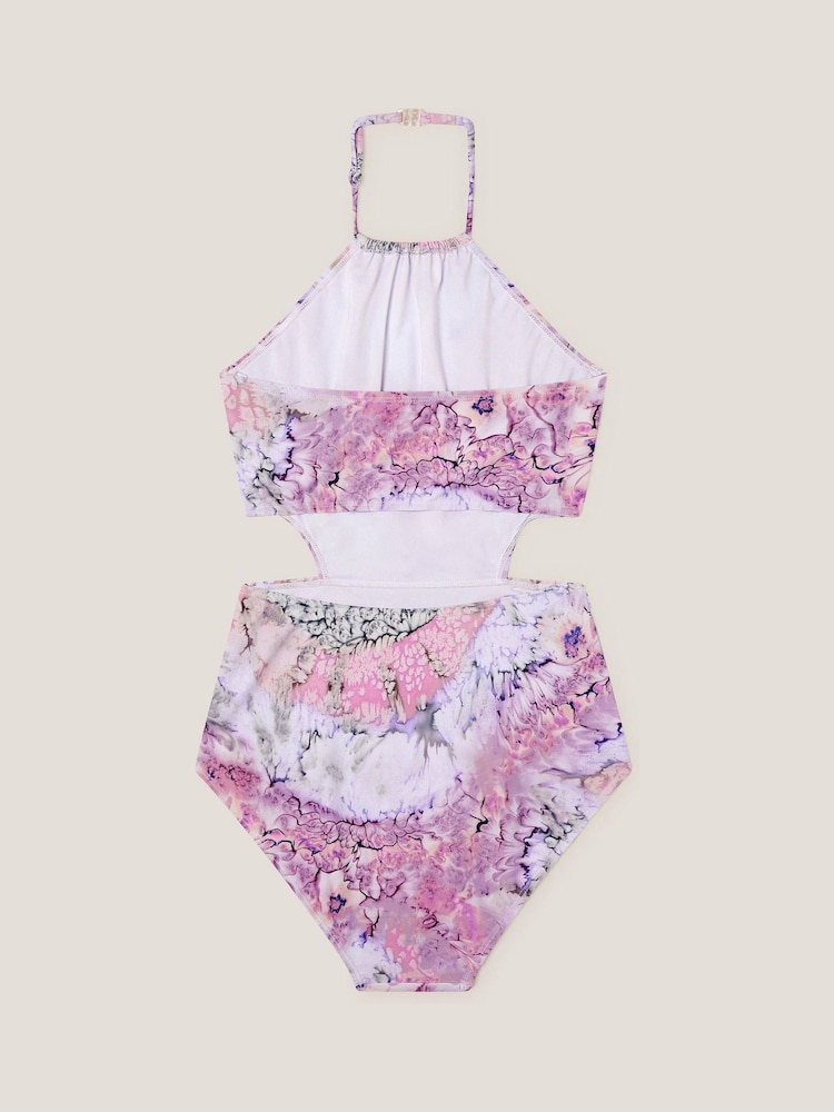 Monsoon Marble Print Cut-Out Swimsuit - Изображение 2 из 3