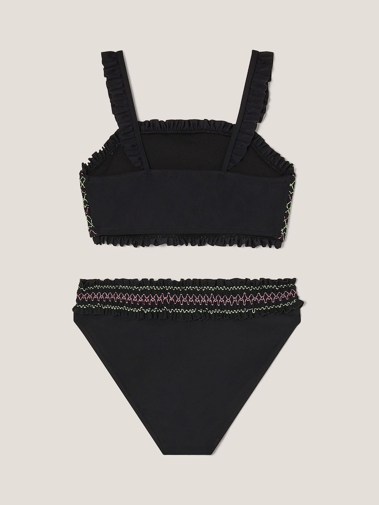Monsoon Black Shirred Stitch Bikinis Set - Image 2 of 3