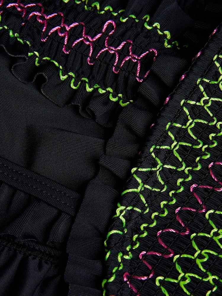Monsoon Black Shirred Stitch Bikinis Set - Image 3 of 3