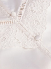 Monsoon Natural Embroidered Collar Satin Blouse - Image 3 of 3