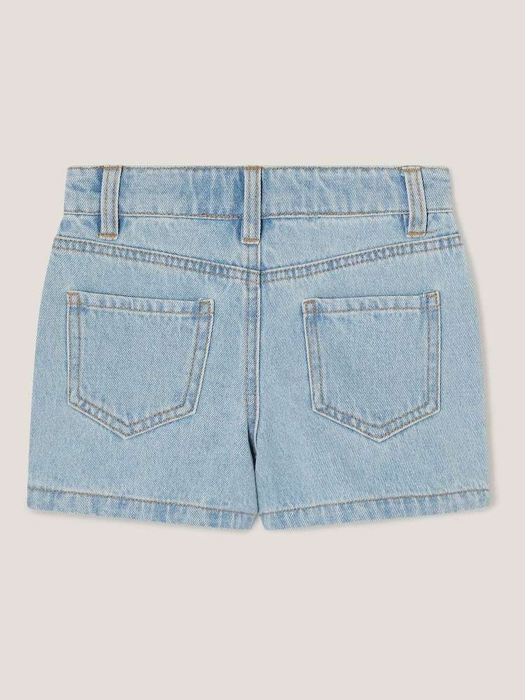 Monsoon Blue Jewel Embellished Denim 100% Cotton Skort - Image 2 of 3