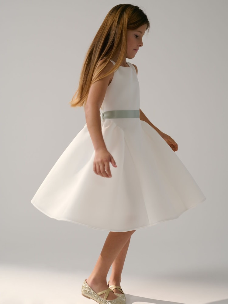 Monsoon White Molly Scuba Bridesmaid Dress - Image 1 of 5
