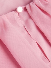 Monsoon Pink Paris Ruffle Chiffon Top - Image 3 of 3