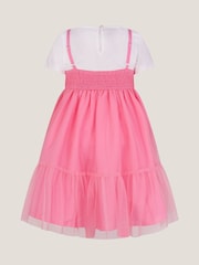 Monsoon Pink Floral Embroidered Tulle Dress and T-Shirt Set - Image 2 of 3