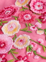 Monsoon Pink Floral Embroidered Tulle Dress and T-Shirt Set - Image 3 of 3
