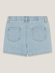 Monsoon Blue Rhinestone Butterfly 100% Cotton Denim Shorts - Image 2 of 3