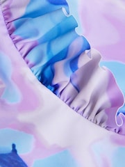 Monsoon Blue Marble UPF 50+ Long Sleeve Swimsuit - Image 3 of 3