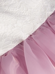 Monsoon Pink Lace Petal Flower Girl Dress - Image 3 of 3