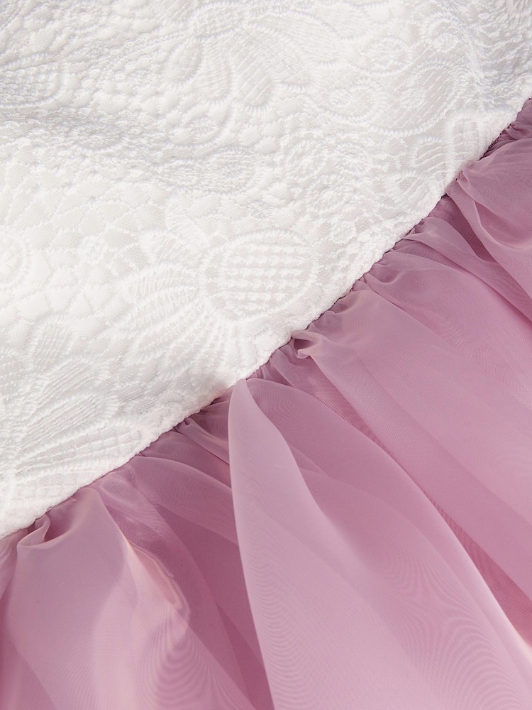 Monsoon Pink Lace Petal Flower Girl Dress - Image 3 of 3