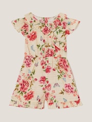 Monsoon Natural Baby Artisan Rose Print 100% Cotton Romper - Image 2 of 4
