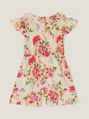 Monsoon Natural Baby Artisan Rose Print 100% Cotton Romper - Image 3 of 4