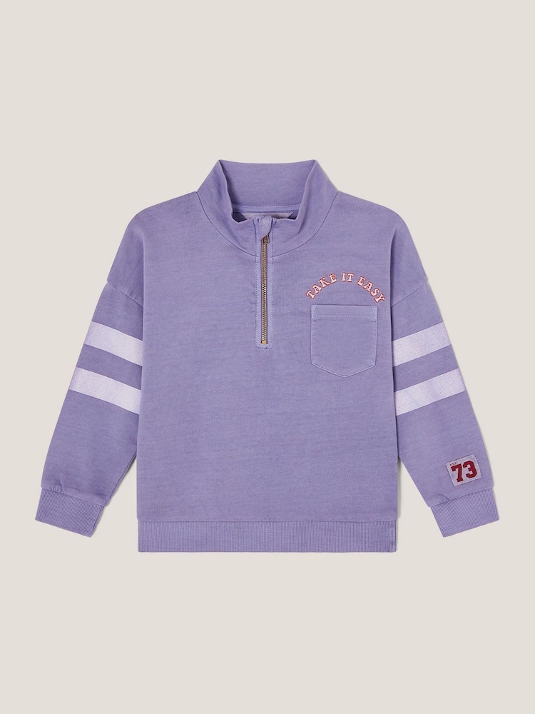 Бавовняний світшот Monsoon Take It Easy Half-Zip 100% - Image 1 of 3