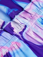 Monsoon Blue Marble Print Cut-Out Playsuit - Image 3 of 3