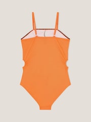 Monsoon Orange Textured Cut-Out Swimsuit - Image 2 of 3