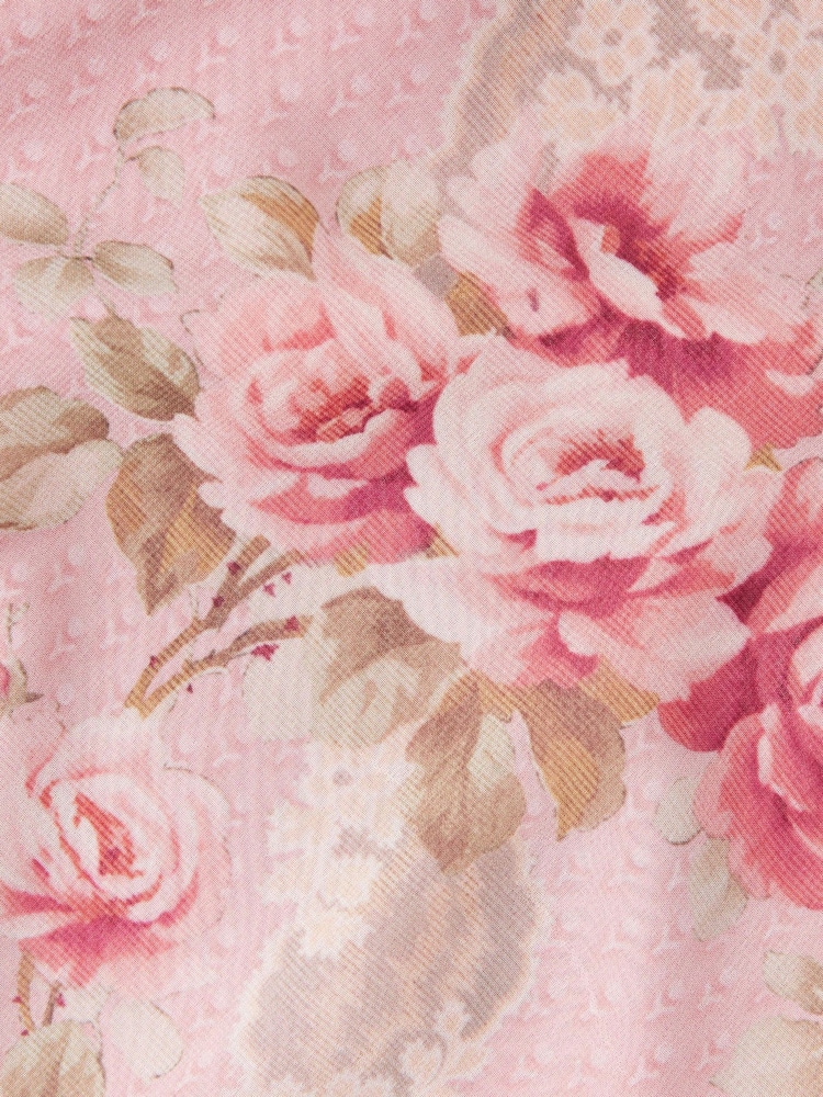 Monsoon Pink Tia Rose Print Chiffon Culotte Jumpsuit - Image 4 of 4