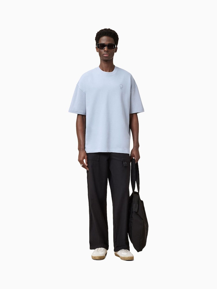 AllSaints Blue Haven Crew 100% Organic Cotton T-Shirt - Image 5 of 7