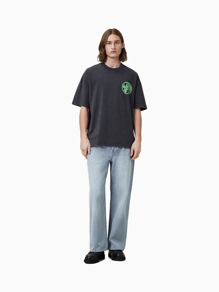 Camiseta Allsaints Distortion Crew 100% algodão - Imagem 1 de 7