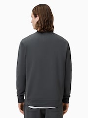AllSaints Carter Grey Raven 100% Organic Cotton Crew Sweater - Image 2 of 7