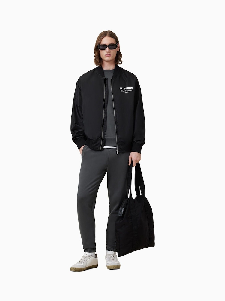 AllSaints Carter Grey Raven 100% Organic Cotton Crew Sweater - Image 4 of 7