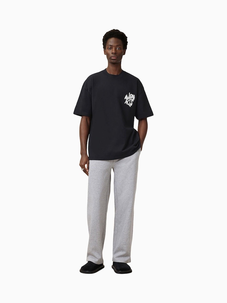 Negru crom - All Saints Orlando Oversized Short Sleeve Crew Neck T-Shirt - Image 3 of 6