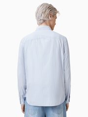 AllSaints Blue 100% Organic Cotton Orlando Shirts - Image 4 of 7