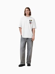 AllSaints White Breaker Crew 100% Organic Cotton T-Shirt - Image 3 of 8