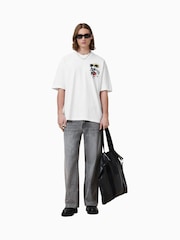 AllSaints White Breaker Crew 100% Organic Cotton T-Shirt - Image 5 of 8