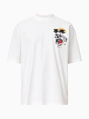 AllSaints White Breaker Crew 100% Organic Cotton T-Shirt - Image 7 of 8