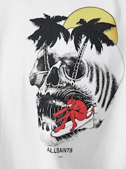 AllSaints White Breaker Crew 100% Organic Cotton T-Shirt - Image 8 of 8