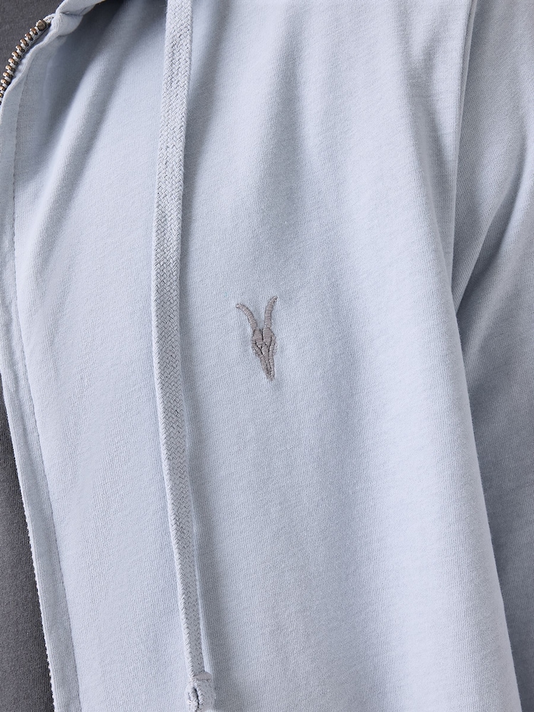 AllSaints Willow Blue Brace Hoodie - Image 5 of 7
