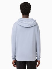 AllSaints Willow Blue Brace 100% Organic Cotton Hoodie - Image 6 of 7