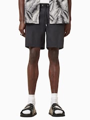 AllSaints Black Warden Swimshorts - Image 1 of 10