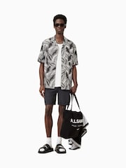 AllSaints Black Warden Swimshorts - Image 2 of 10