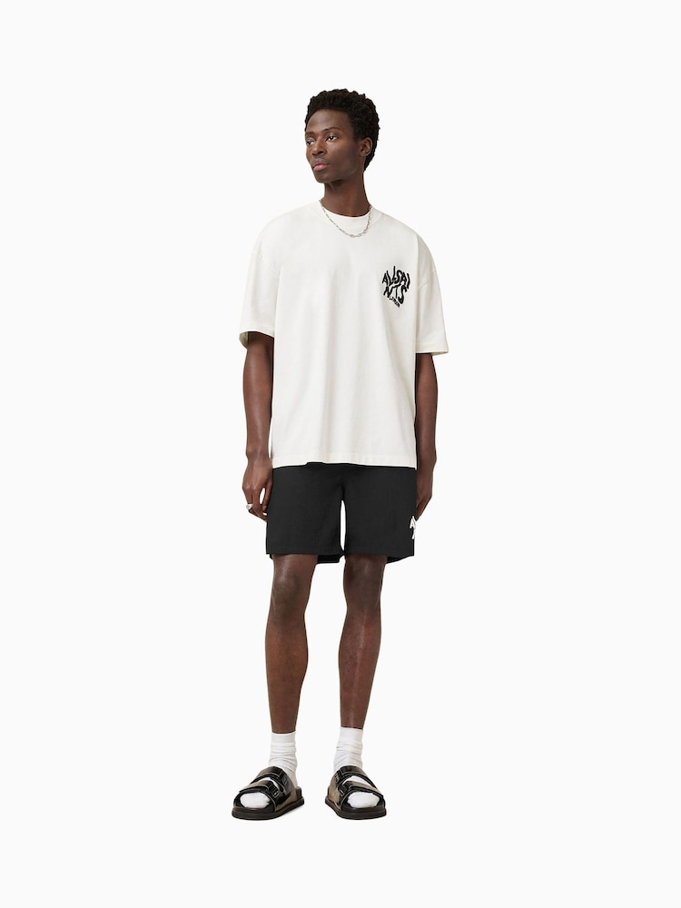 AllSaints Black Orlando Swim Shorts - Image 1 of 9