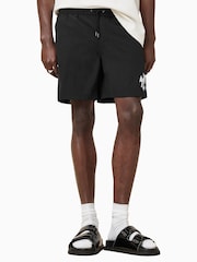 AllSaints Black Orlando Swim Shorts - Image 2 of 9